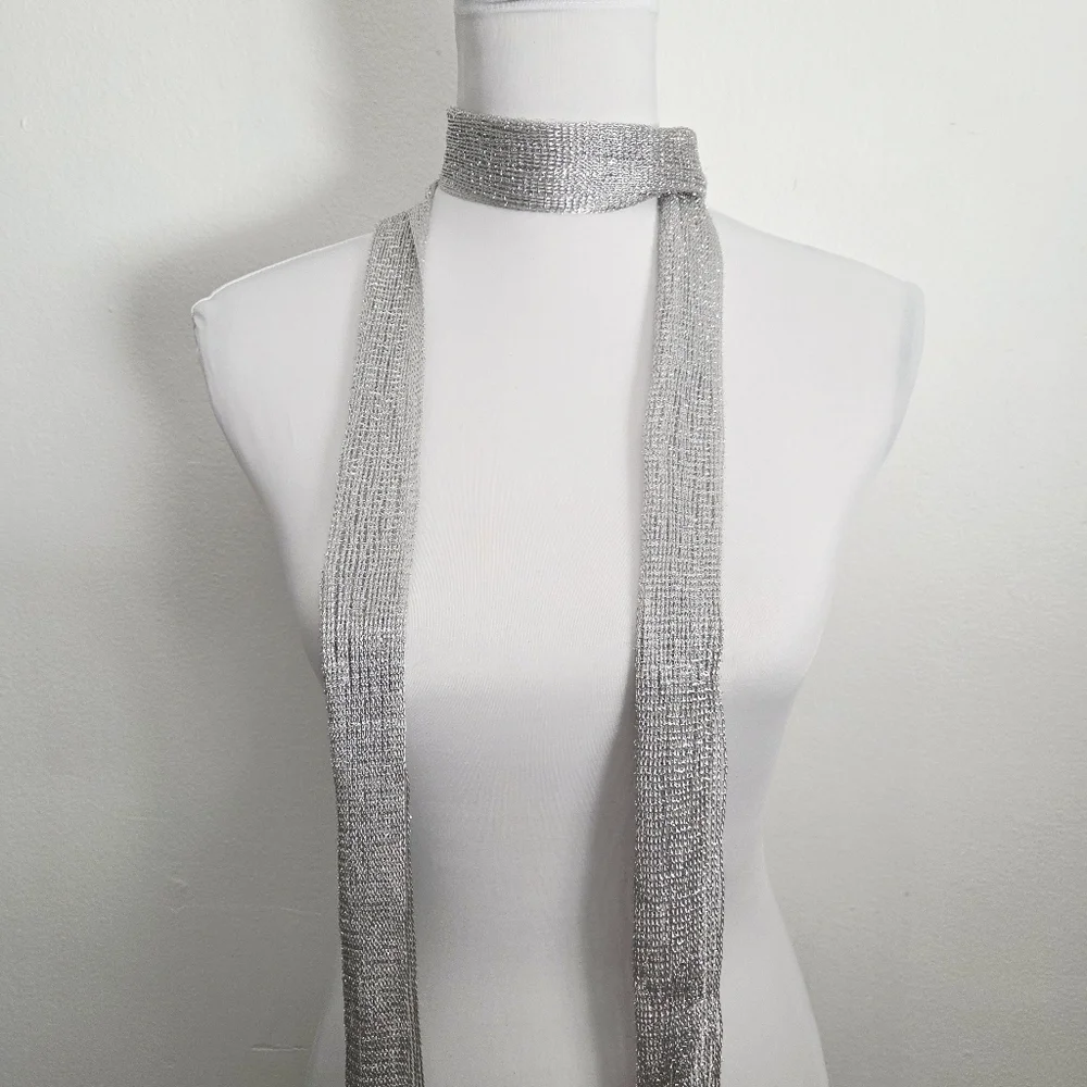 Wrap around silver scarf - Picture 2 of 5